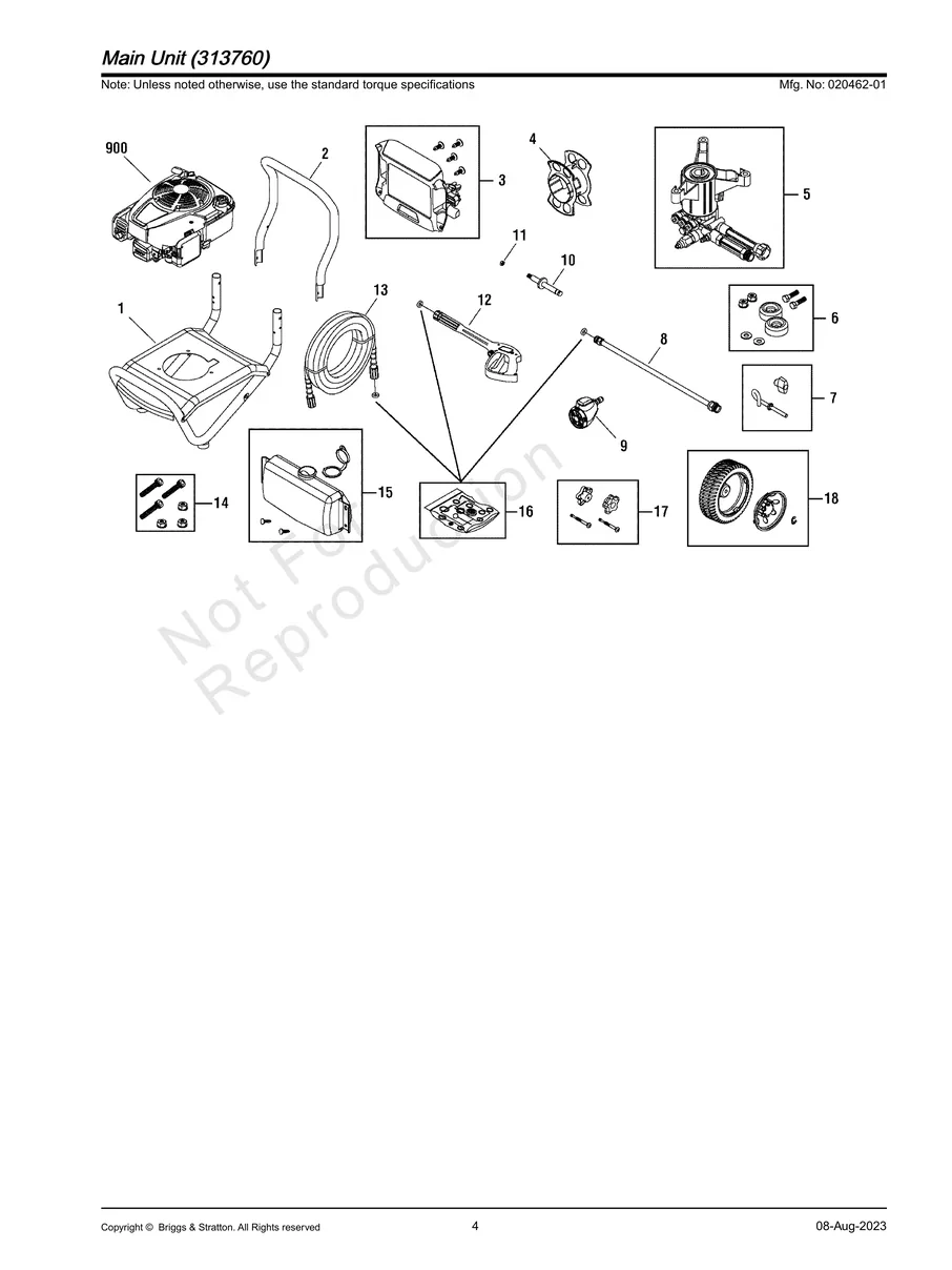 BRIGGS AND STRATTON, 020462-01, IPL.4